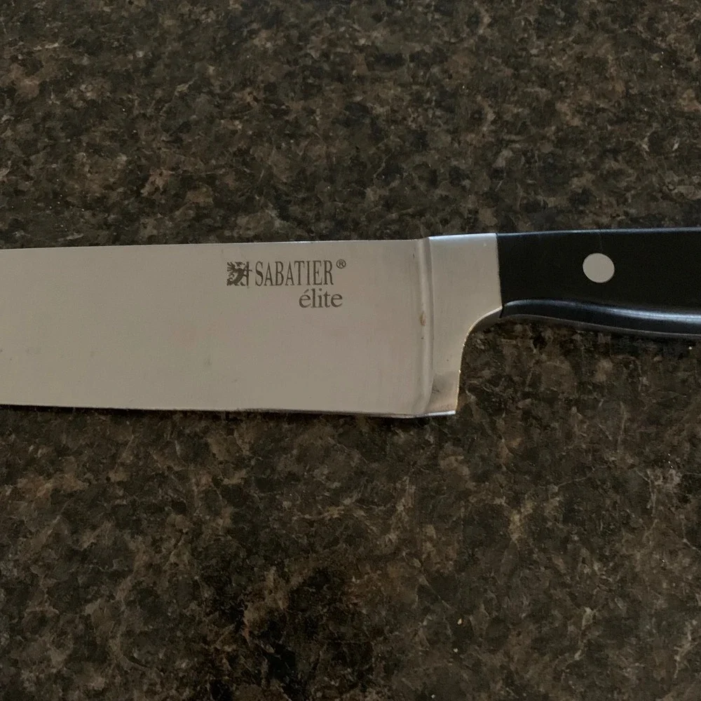 Sabatier Elite Chef Knife Black Handle Stainless Steel‎ Blade Kitchen Tool